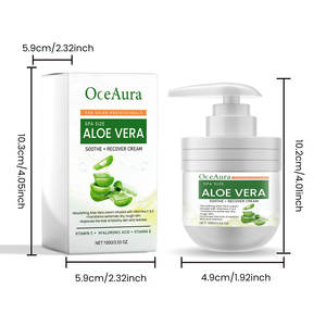 OceAura Aloe Vera Apaiser Récupérer Réparer les peaux ternes et hydratantes Crème de beauté légère et non grasse - Product Image 2