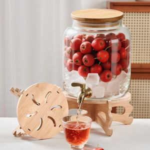 Bamboo and wood flower <b>stand</b>, bamboo flower <b>pot</b> base, indoor balcony pothos and succulent movable desktop fish tank flower <b>pot</b> - Product Image 1
