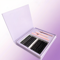Kit de Cils en Grappes Réutilisables en PBT de Qualité Supérieure, Étiquette Privée, Imperméables, 3D-8D, Faits à la Main, Logo et Design Personnalisés, Vente en Gros
