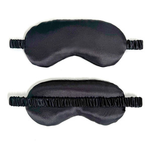 Masque pour les yeux en satin de luxe Satin doux soie nuit visière yeux couverture sangle élastique Logo voyage <span class=keywords><strong>cernes</strong></span> organiques - Product Image 4