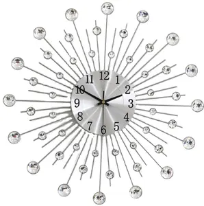 living room dining room decoration metal large size wall clock acrylic ball wall wach clock