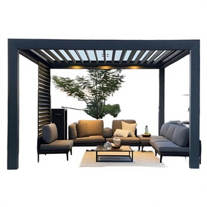 Pergola Classique Moderne en Aluminium avec Toit à Lames, Revêtement Poudré, Écologique et Étanche <span class=keywords><strong>pour</strong></span> Jardin, Patio, Véranda - Product Image 1
