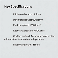 Marqueur laser industriel haute puissance, dispositif de marquage UV pour le marquage du bambou, de la pierre, du verre et des composants métalliques