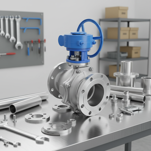 Vanne à boisseau sphérique à bride en acier inoxydable de qualité supérieure, fabriquée sur mesure, norme américaine 150LB 300LB - Product Image 2