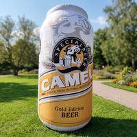 Produit gonflable personnalisé canette de soda à bière gonflable/canette légère en tissu Oxford gonflable