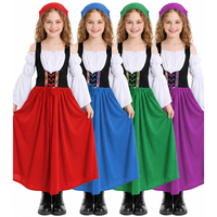Traditionelles Deutsches Mädchen TV & Film Oktoberfest Dirndl Niedliches Festliches Kostüm mit Anzügen für Frauen Erwachsene Polyester