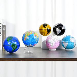 106Mm Plastic Wereldkaart Wereldbol Wereldbol Één Aa Batterij Automatisch Continu Draaien Voor Bureaudecoratie Voor Kinderen Onderwijs - Product Image 2