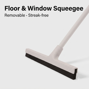 Serpillère à tête en caoutchouc TPR souple de 30 cm de large avec manche en fer pour le nettoyage professionnel des sols et des vitres domestiques - Product Image 1