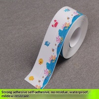 Autocollants muraux imperméables, anti-moisissure, résistants à l'huile, auto-adhésifs, design plantes et fleurs, pour salle de bain, cuisine, piscine, comptoir, toilettes
