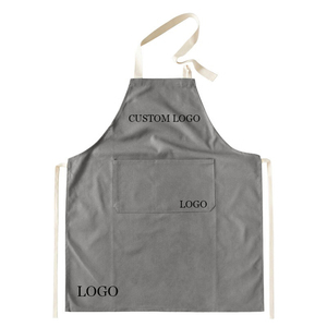 <span class=keywords><strong>Delantal</strong></span> de Trabajo Ajustable de <span class=keywords><strong>Gabardina</strong></span> Resistente, Color Gris, de Algodón, para Restaurante, Panadería, Manualidades - Product Image 1
