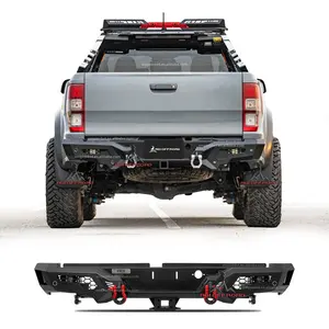 RANGER HILUX NAVARA NP300 ISUZU DMAX TRITON L200 VW AMAROK用B019シリーズ4x4スチールブルバーリアバンパーフロントバンパー