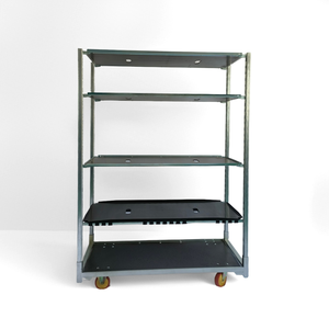 <span class=keywords><strong>Chariot</strong></span> danois robuste, structure standard de conteneur demi-rouleau, étagère en contreplaqué, présentoir pour plantes et fleurs pour jardin central - Product Image 1