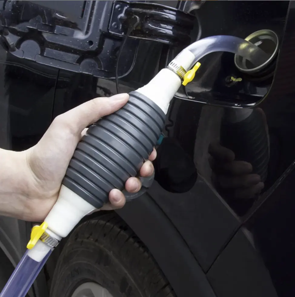 Pompa del carburante a mano per auto serbatoio del carburante pompa del carburante di trasferimento olio benzina Diesel liquido manuale pompa sifone per Gas benzina