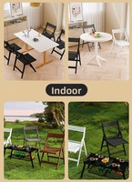 Chaise pliante moderne en plastique blanc pour salle à manger, camping, extérieur, portable, à lattes, imperméable, écologique, pour mariage, événement, jardin