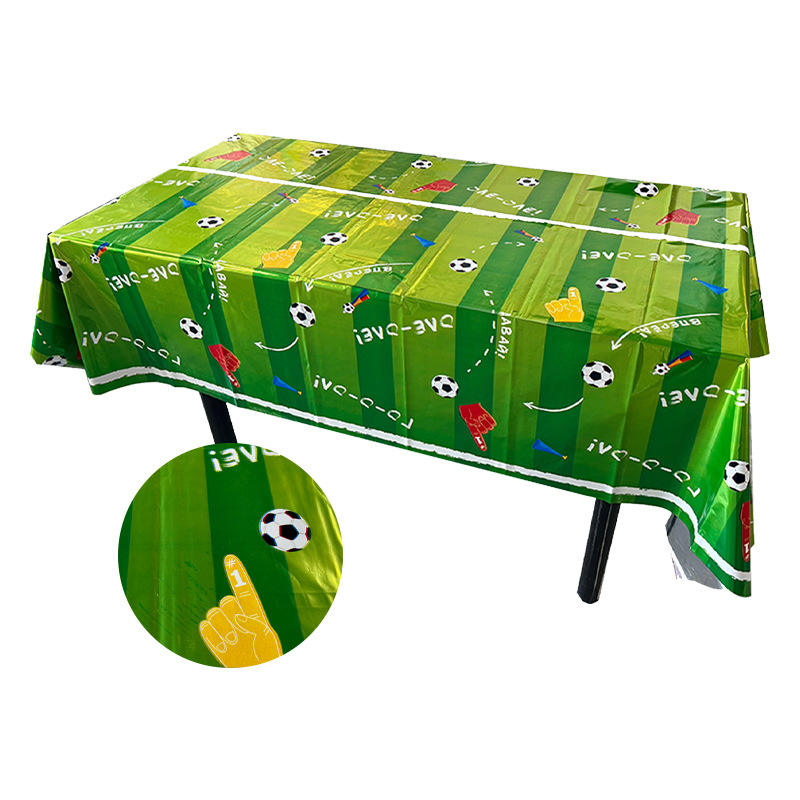 137*183cm-football tablecloth-green