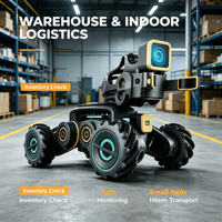 Véhicule robotique d'ingénierie omnidirectionnel, bras robotique à 3 axes, pince, moteur PLC, boîte de vitesses, roulement, roue Mecanum 4x4, voiture robot intelligente