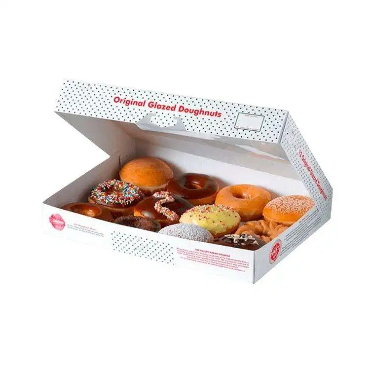 高品質カスタマイズサイズロゴ食品包装ボックス硬質クラフト紙ミニボックスデザートケーキドーナツ包装用