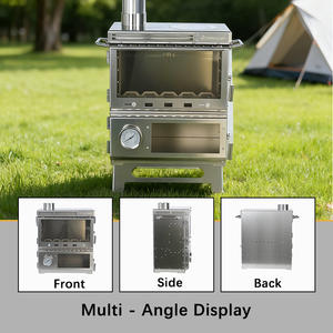 Ensemble de réchaud de camping portable en acier inoxydable INBESTCAMP avec four à <span class=keywords><strong>pizza</strong></span> intégré - Multifonctionnel pour le camping et les voyages - Product Image 5