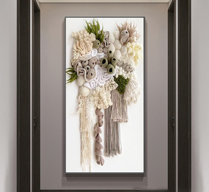 Opera d'<span class=keywords><strong>Arte</strong></span> Mista per Arredamento Casa, Dipinto 3D con Filo di Cotone, Ricamo a Mano, <span class=keywords><strong>Arte</strong></span> Moderna di Lusso per Pareti - Product Image 3