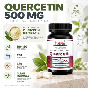 Capsules de Quercétine Shecome Nutraceutique – Soutien du Système Immunitaire – 500 mg – 120 Capsules de Quercétine pour Adultes - Product Image 2