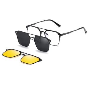 Nuevas gafas de sol polarizadas de tres imanes, gafas de sol magnéticas Anti UV Cilp en gafas de sol de conducción para hombres - Product Image 1
