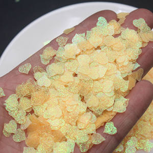 500g/Lotto Paillettes a Forma di Cuore in PVC Glitterato da 8mm, Accessori per Decorazioni Fai-da-Te, Sacchetti, Coriandoli, Modello GA24 - Product Image 6