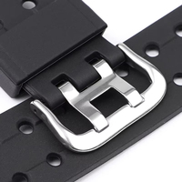 Bracelet en caoutchouc noir respirant et élastique de haute qualité pour montre de sport Casio GWF-1000 Series, en FKM et acier inoxydable argenté, vente en gros