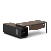 Poste de travail de direction moderne en bois de luxe pour bureau de PDG