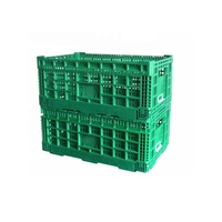 Robuste pas cher Qualité Alimentaire Caisse En Plastique Pliante Pour Produire Recyclable Caisse Pliante En Plastique Pour Fruits Et Légumes
