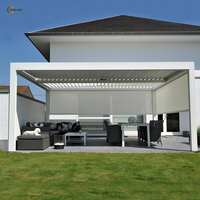 Pergola de jardin motorisée en aluminium thermolaqué KAKADU, arche à lames orientables pour balcon