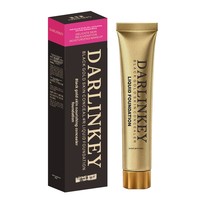 Fond de Teint Liquide Correcteur Noir Or pour Soins de la Peau, Couvre les Marques d'Acné, les Cernes, Imperméable et Fixateur de Maquillage