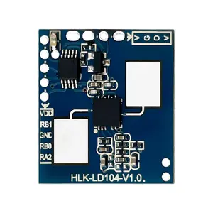 Modul radar 10GHz daya rendah, sensor radar LD104 untuk pencahayaan cerdas, saklar induksi, dudukan langit-langit dengan rasa cahaya