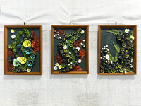 Usine personnalisé naturel pomme de pin mur Art 3D encadré photo pour noël maison hôtel décor réel préservé pomme de pin peinture