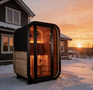 Sauna Cuadrada de Infrarrojos Lejanos de Construcción Robusta para Relajación y Bienestar, Sauna Pequeña Hipoalergénica para 1-2 Personas para Bienestar Holístico - Product Image 1