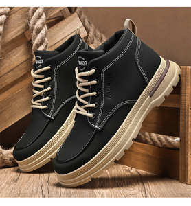 Zapatillas Casuales para Hombre al por Mayor de Fábrica, con Cordones, Suela Gruesa Antideslizante, Estilo Workwear para Uso Diario en la Calle y al Aire Libre, Botas Chukka - Product Image 2