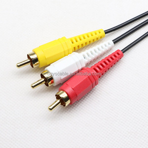 Cantell 廉价 <span class=keywords><strong>3.5</strong></span> 毫米转 <span class=keywords><strong>RCA</strong></span> AV 摄像机视频线插头 立体声音频视频 <span class=keywords><strong>3.5</strong></span> 毫米公头转 3RCA 公头线 - Product Image 4