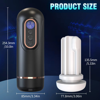 Automatischer Teleskop-Saugmasturbator mit Vibration, Intelligenter Heizung, Sexy Stimme und Kopfhörer - Taschenmuschi Sexspielzeug für Männer