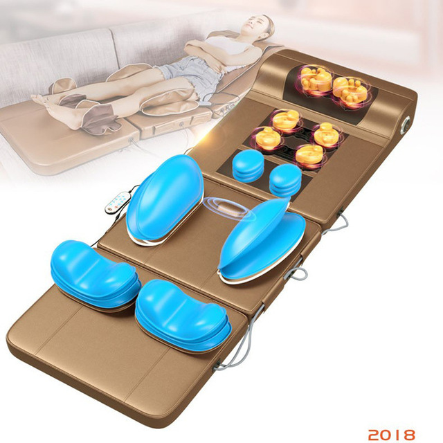 Yoga Audio Massage Mattress Bed Heat Vibration Japanese Massage Pillow Full Foldable Adjustable Body Massage Mattress Oem