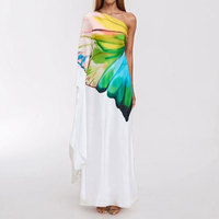 Robe longue imprimée élégante et tendance pour femme, style européen et américain, nouvelle collection été 2026, vente en gros sur mesure