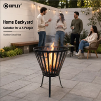 Brasero extérieur hexagonal, chauffage à bois à toit à plusieurs niveaux pour le camping hivernal et la terrasse