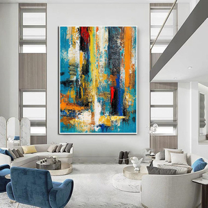 Phòng khách phòng ngủ quà Tặng thêm lớn vẽ tay trừu tượng hiện đại kết cấu bảng dao <span class=keywords><strong>Acrylic</strong></span> hiện đại vải hình ảnh tác phẩm nghệ thuật - Product Image 2