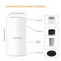 Emballage en tube de papier kraft de luxe pour les compléments alimentaires haut de gamme, emballage extérieur pour flacon de collagène