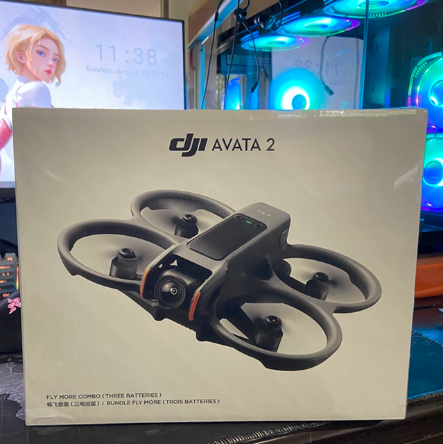 Original Drone Avata 2 Fly More Combo (3 Batteries) Goggles 3 Motion 3 Immersive Flight Experience 23 Min Flight Time 13KM Range