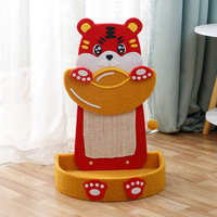 Planche à gratter en corde de sisal Poteau à gratter pour chat pour une utilisation au sol ou au mur avec jouet BallWall Furniture Cat Scratcher Mat