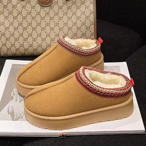 Pantuflas <span class=keywords><strong>de</strong></span> diseñador <span class=keywords><strong>de</strong></span> felpa suave para mujer, <span class=keywords><strong>de</strong></span> corte bajo, con plataforma, <span class=keywords><strong>de</strong></span> ante para nieve, tipo mocasín, cómodas, informales <span class=keywords><strong>de</strong></span> invierno, botines para <span class=keywords><strong>hombre</strong></span> - Product Image 1