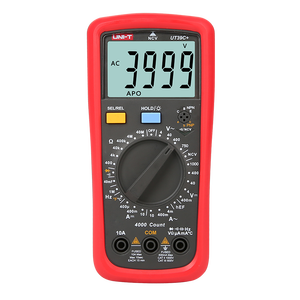 UNI-T UT39C + แบบพกพา750V AC มัลติมิเตอร์, เตือนกระแสเกิน1000V ทดสอบแรงดันไฟฟ้าดิจิตอลมัลติมิเตอร์สูง - Product Image 5