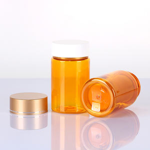 Botella Transparente de PET para Pastillas de 60ml, 90ml, 100ml, 130ml, 150ml, Envase para Vitaminas y Medicamentos con Tapa de Rosca Dorada o Plateada Personalizada - Product Image 5