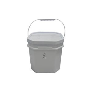 Cubos Cuadrados de PP Reciclables al por Mayor de Fábrica, con Agarre de Plástico, Personalizados, Verdes, de Grado Alimenticio, a Prueba de Fugas, Ecológicos, con Tapa, 5L - Product Image 1