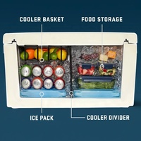 45QT Grote Koelbox met Handvat, Geïsoleerde Ijsbox voor Buitenactiviteiten, Kamperen, Picknick, Groothandel, Export