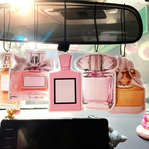 แผ่นการ์ดการ์ดกระดาษให้ความสดชื่นในรถยนต์แบบกำหนดเองได้หลากหลายกลิ่น - Product Image 3